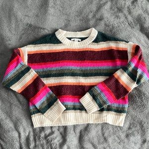 American Eagle cropped stripe sweater.